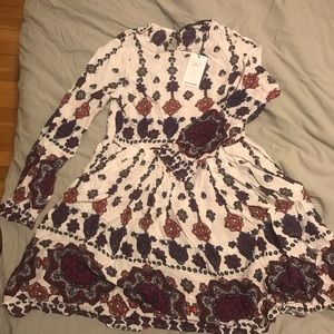 Long Sleeve Printed Dress